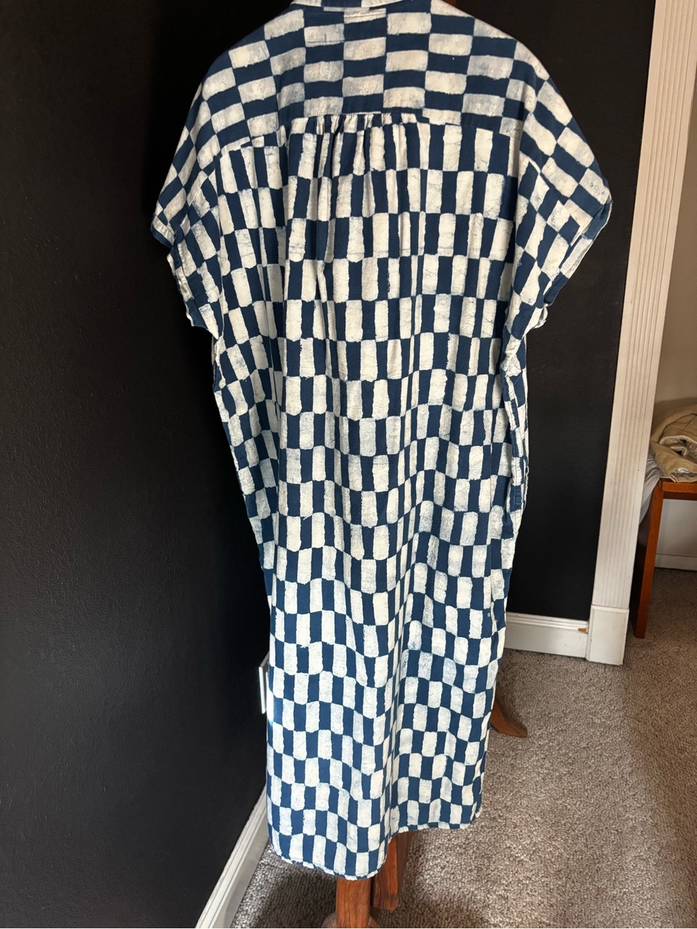 Happy French Gang Elise Big Rectangle Dress Indigo One Size - Picture 6 of 9